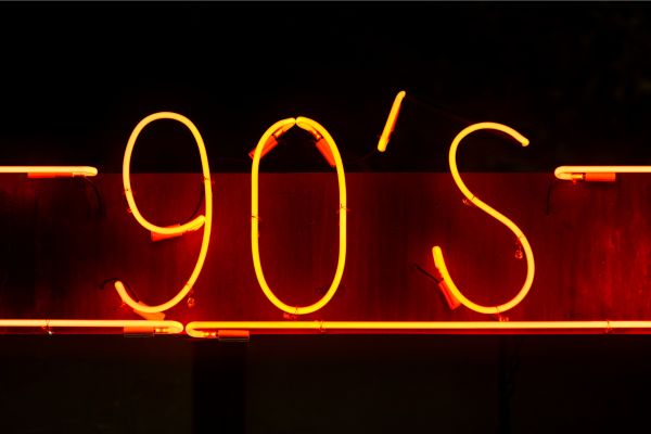 Años 90 luces de neon
