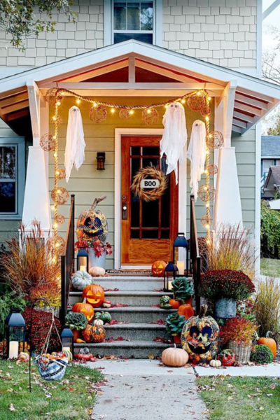 Decoración de entrada para fiesta halloween