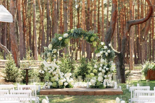 Decoración con flores silvestres