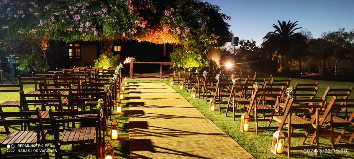 Boda al aire libre en Haras Los Vagones