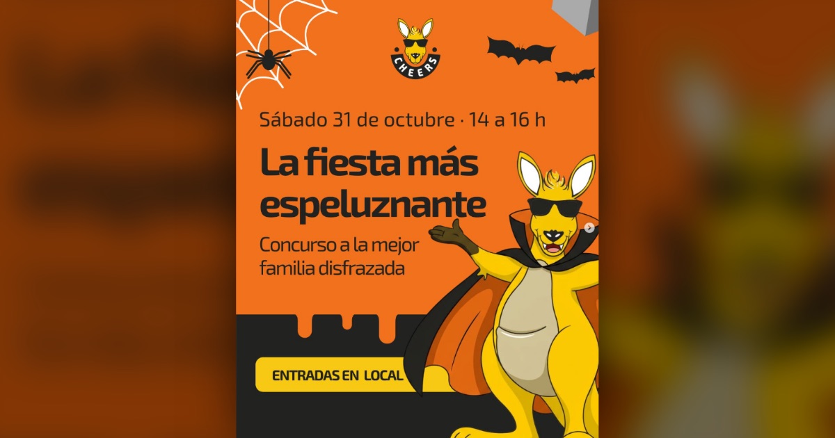 Flyer de la Fiesta de Halloween en Cheers, Montevideo