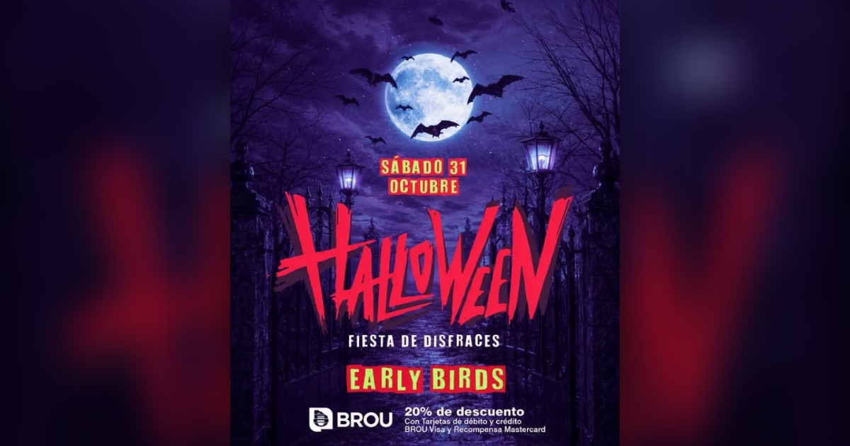 Flyer de la Fiesta de Halloween en Country Atlántida