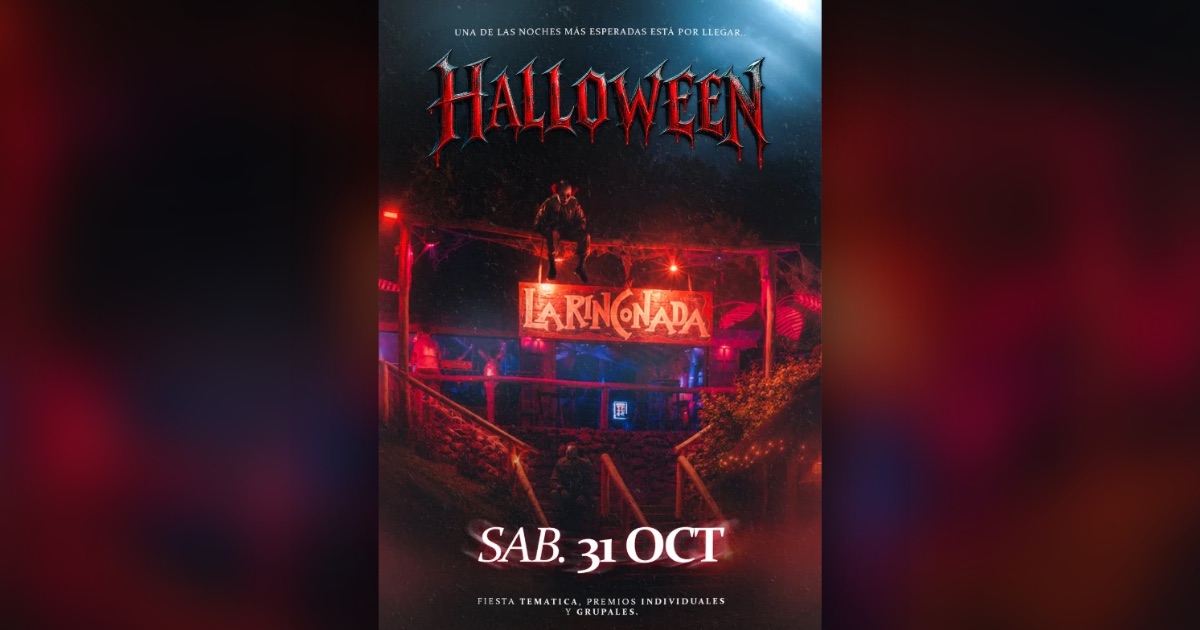 Flyer de Halloween en La Rinconada, Piriápolis