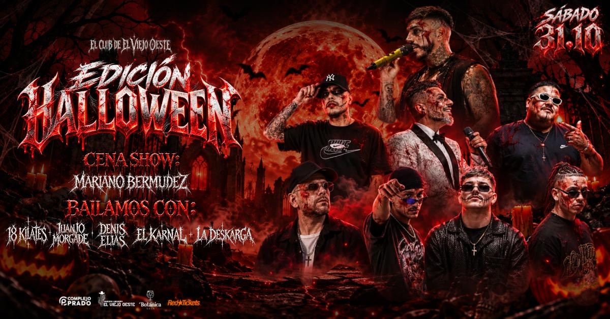 Flyer de la Edición Halloween en El Club de El Viejo Oeste, Complejo Prado