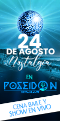 Banner Noche de la Nostalgia 2023 en Restaurant Poseidón, Piriápolis