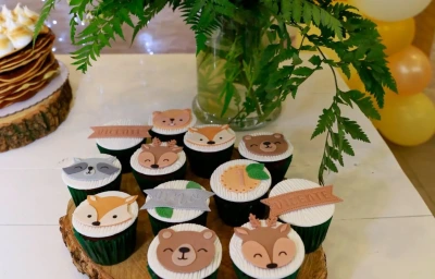 cupcakes de zorrito para cumpleaños de niño en salon aventurina