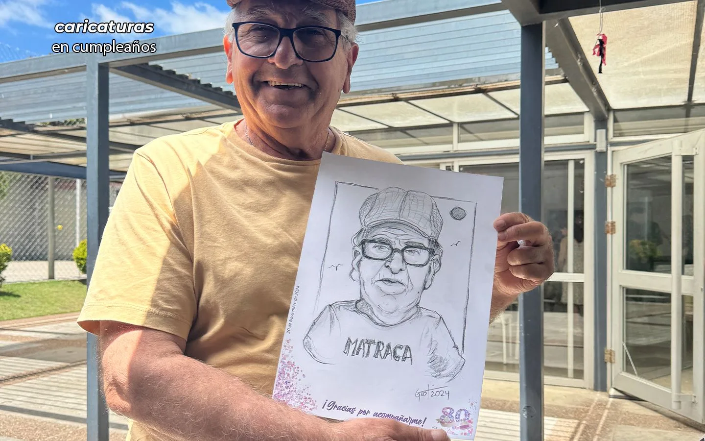 Caricaturas en cumpleaños
