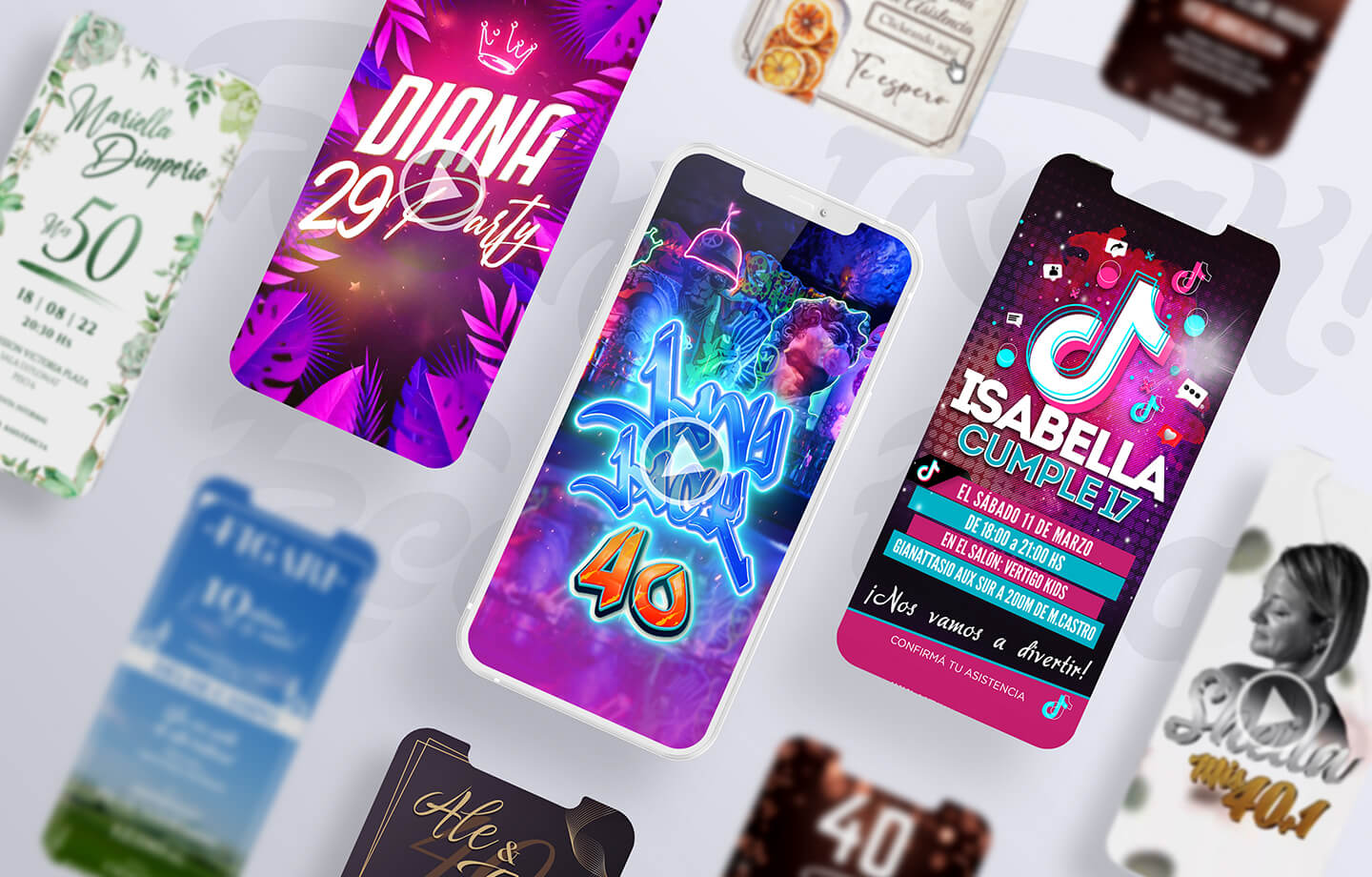 FREAK INVITACIONES — Invitación digital - tarjeta para fiestas sociales y eventos empresariales