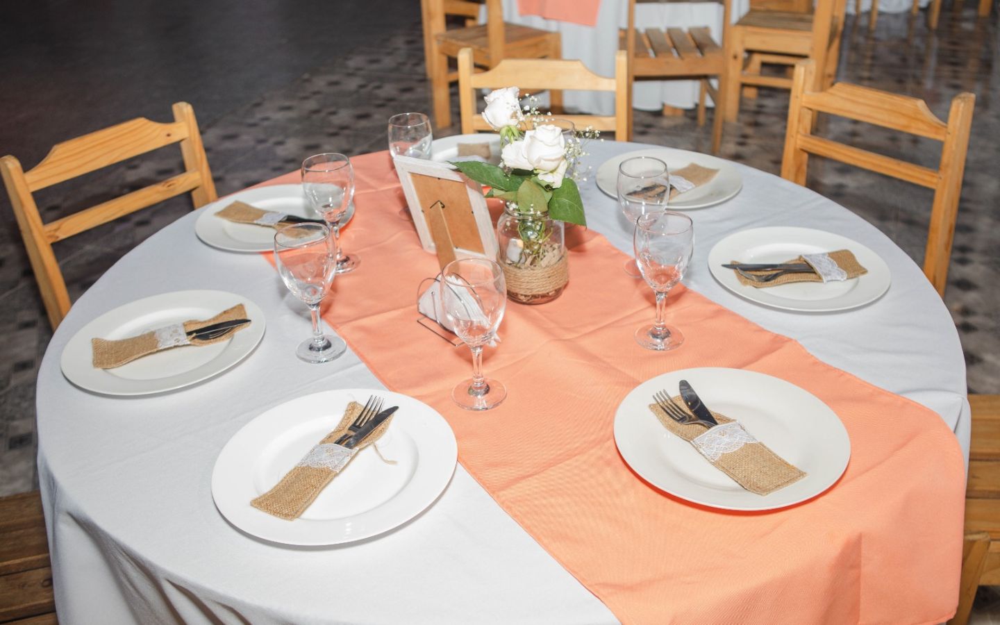 decoración mesas - fiesta en Chacra La Encontrada