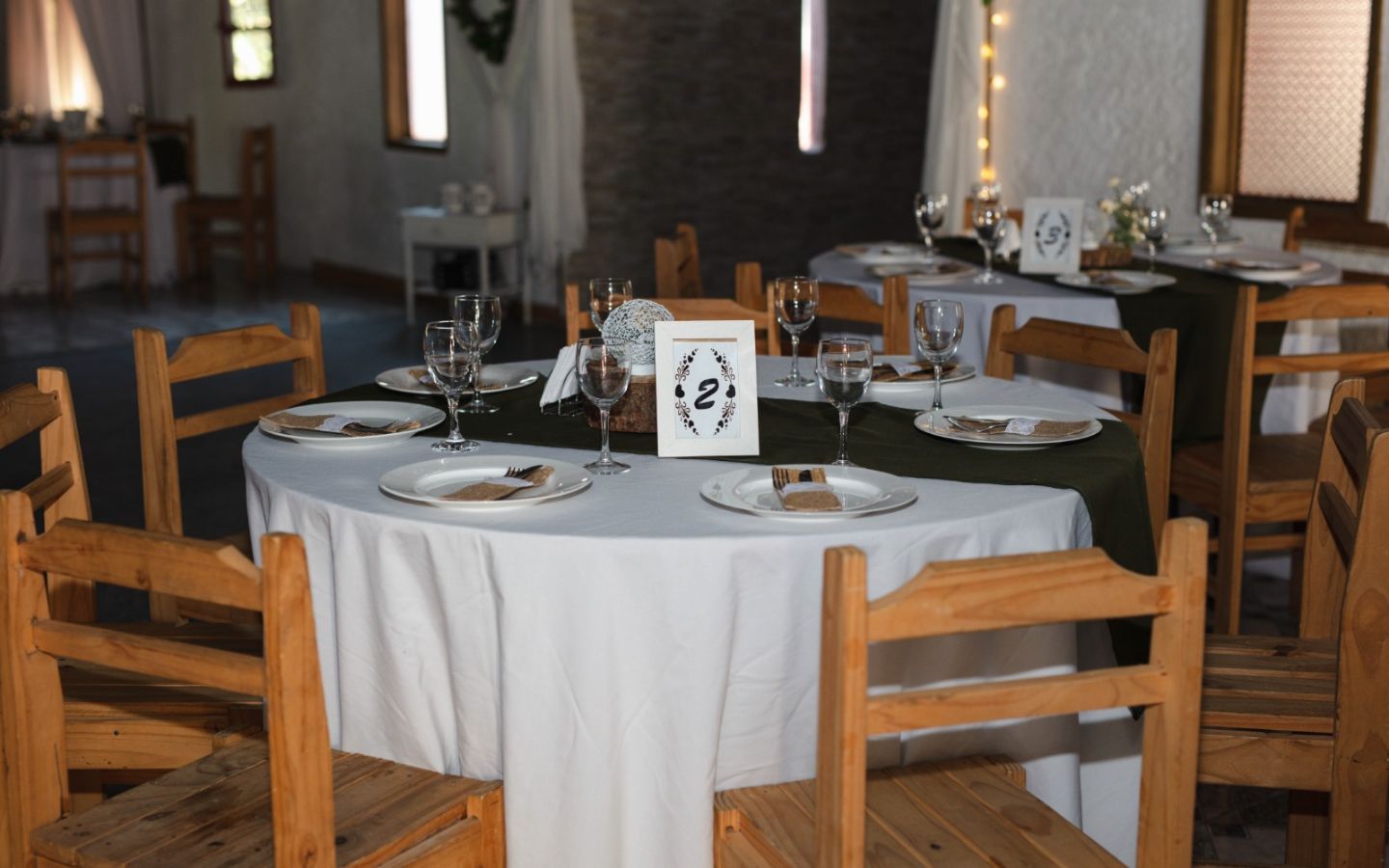 decoración mesas - fiesta en Chacra La Encontrada