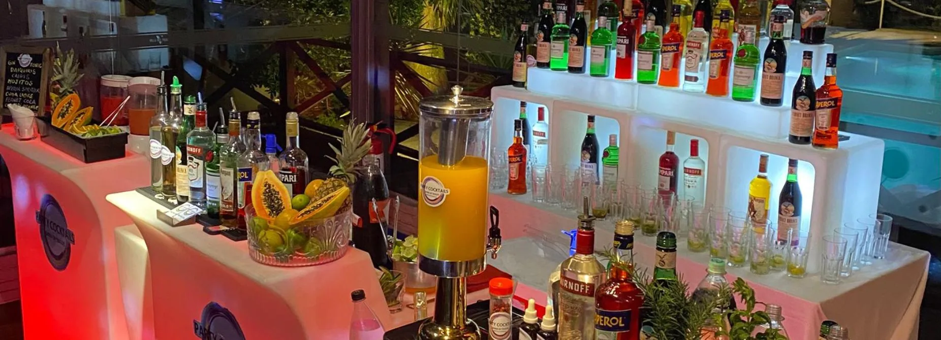 Party Cóctail barra móvil de targos para fiestas y eventos