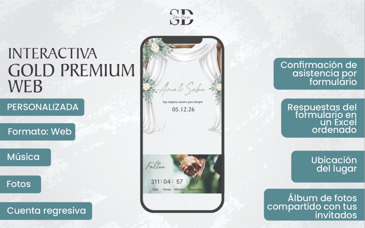 Invitaciones digitales para bodas con web