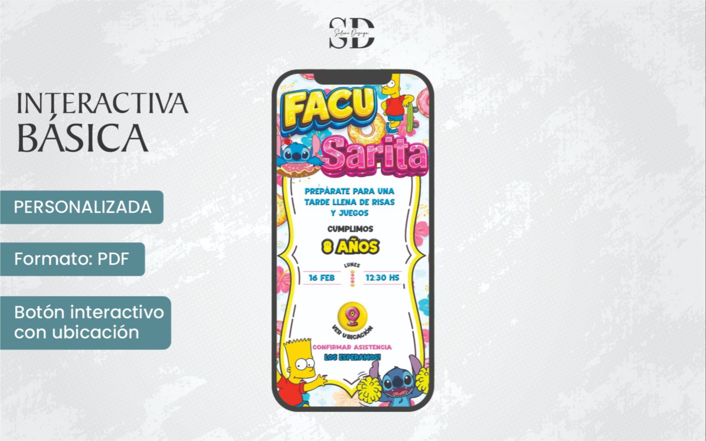 invitaciones digitales temáticas para fiestas y cumpleaños infantiles